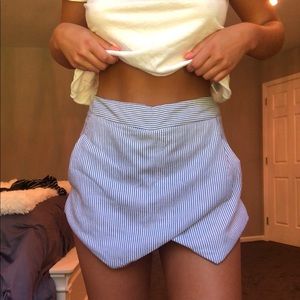 DESIGN LAB seersucker envelope skirt